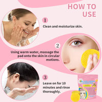Xumann 3Pack/120PCS Turmeric Kojic Acid Pads, Exfoliating Turmeric Cleansing Pads, Balance Skin Oil and Water, Fades Discoloration