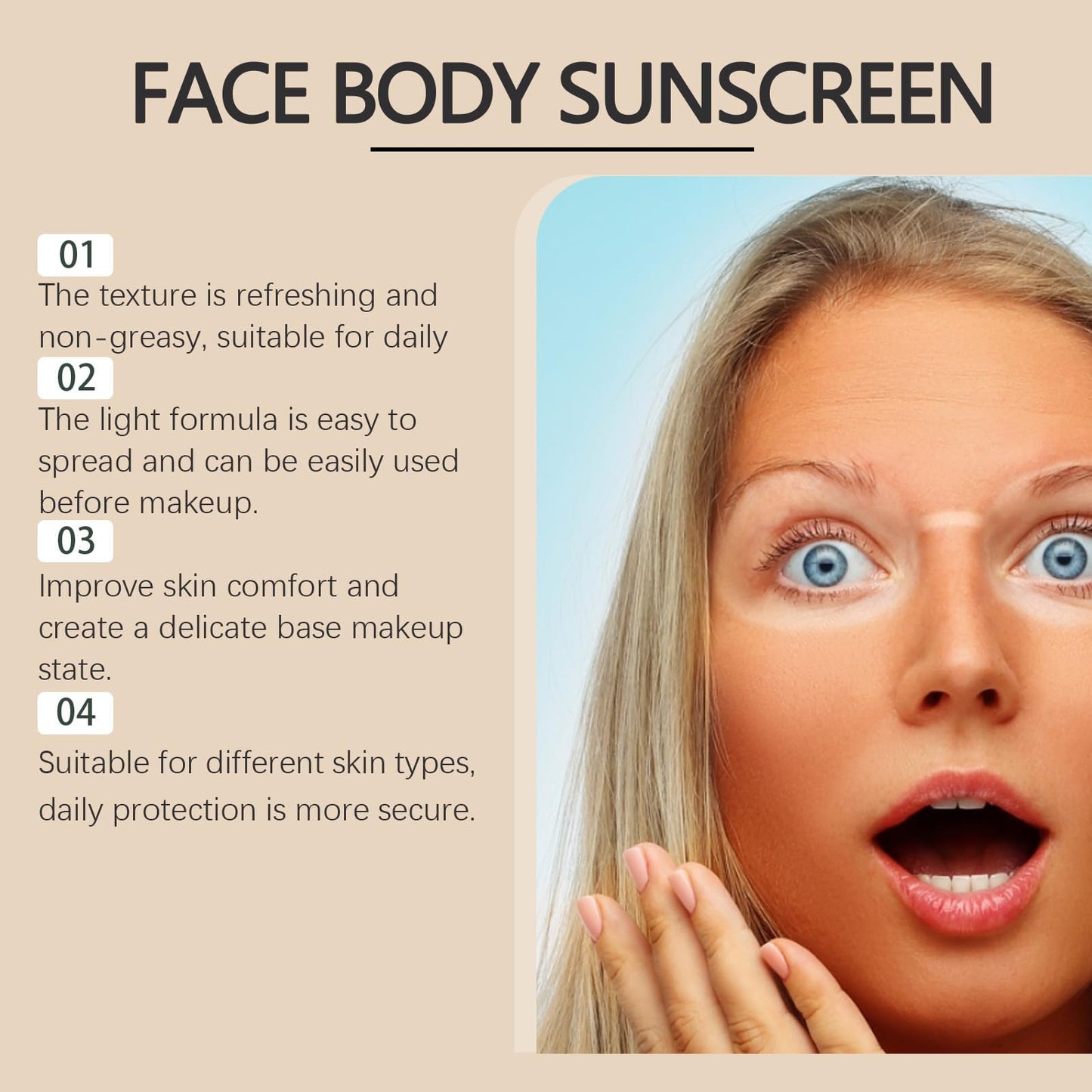 Beef Tallow for Skin and Face,Beef Tallow Sunscreen SPF 50+,Natural Sunscreen for Face & Body,Grass-Fed Beef Tallow Sun Protection,Hydrating & Water Resistant,UVA/UVB Protection,Natural Ingredients