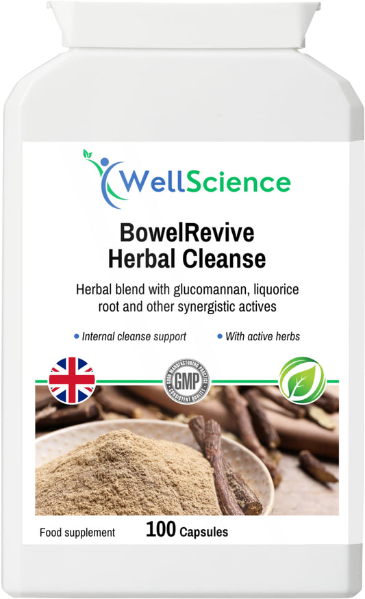 WellScience BowelRevive Herbal Cleanse - Supports Digestive Health, Enhances Regularity, Detoxifies & Boosts Colon Health
