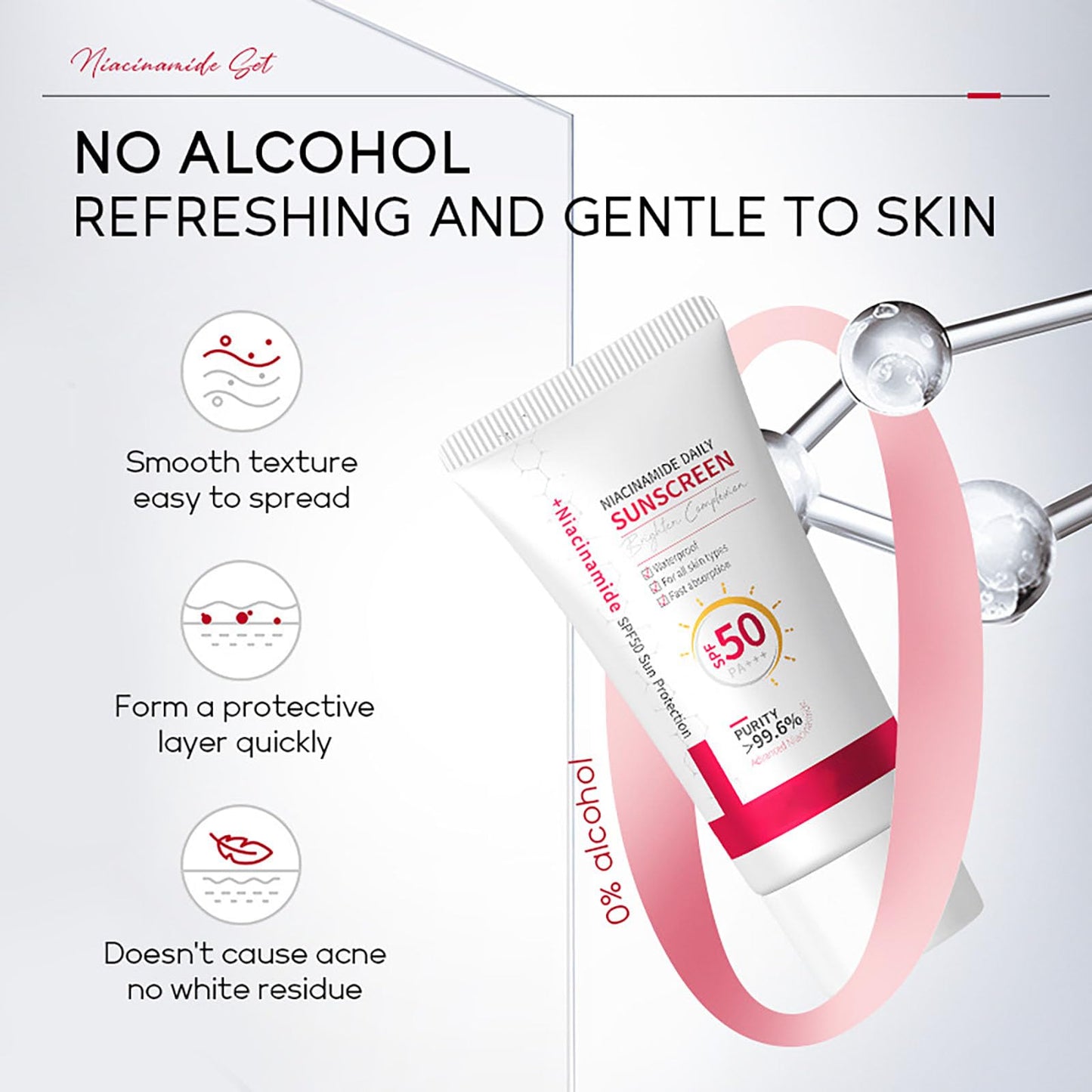 ISBEAUSOLS Niacinamide Daily Sun Screen SPF 50+