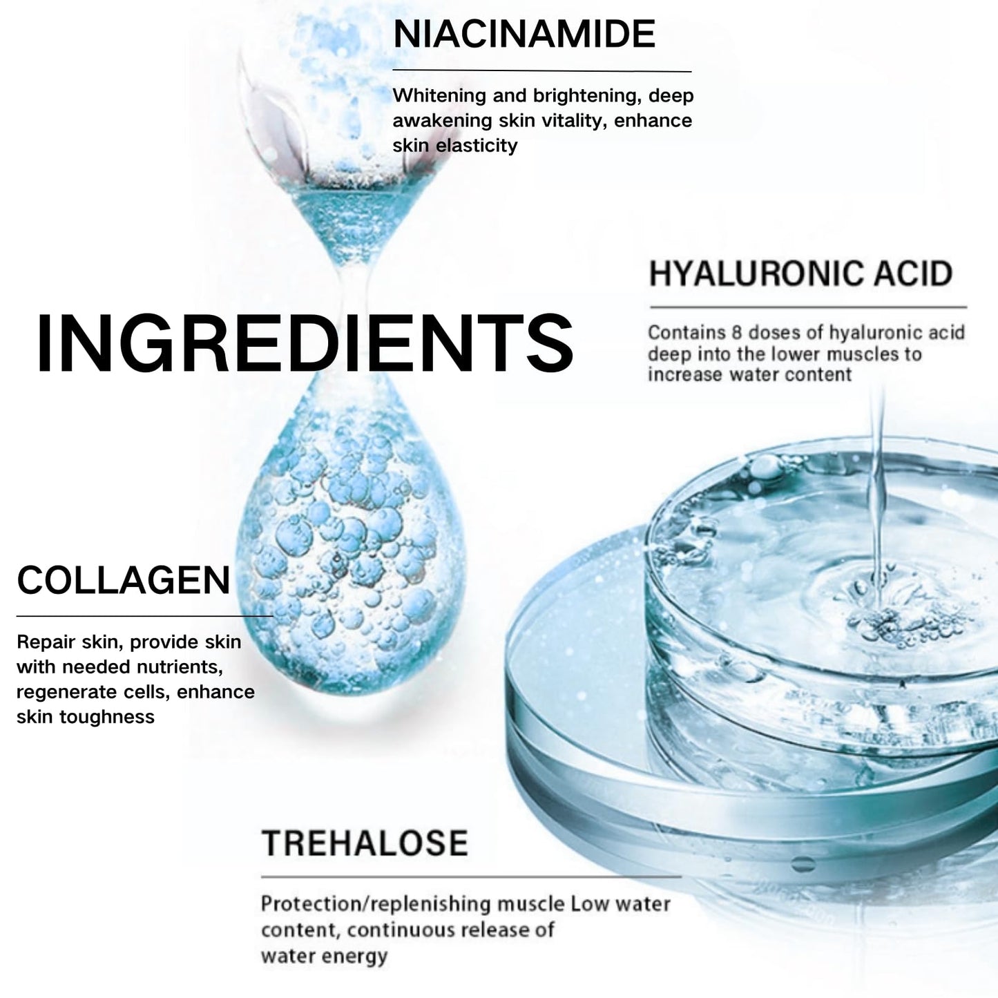 8pcs Bio Collagen Mask - Bio-Collagen Face Mask - Collagen Anti Wrinkle Mask, Bio-Collagen Deep Mask, Hydrating Overnight Hydrogel Mask, Pore Minimizing, Elasticity