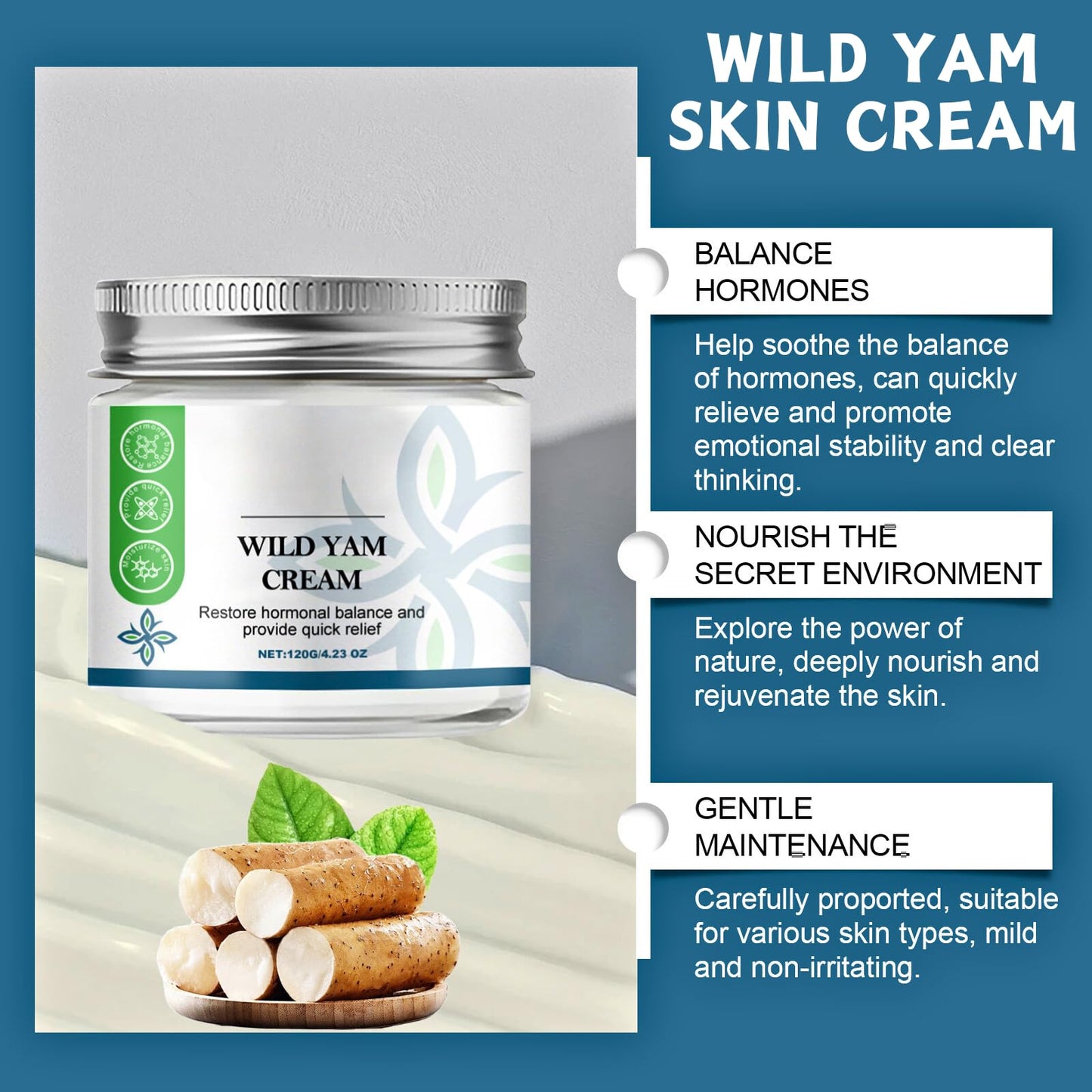 Wild Yam Cream, Wild Yam Cream Hormone Balance, Wild Yam Skin Cream, Wild Yam Body Cream, Wild Yam Body Creams For Women & Men, Wild Yam Anti Aging Face Cream, Moisturizing Cream for Face & Body