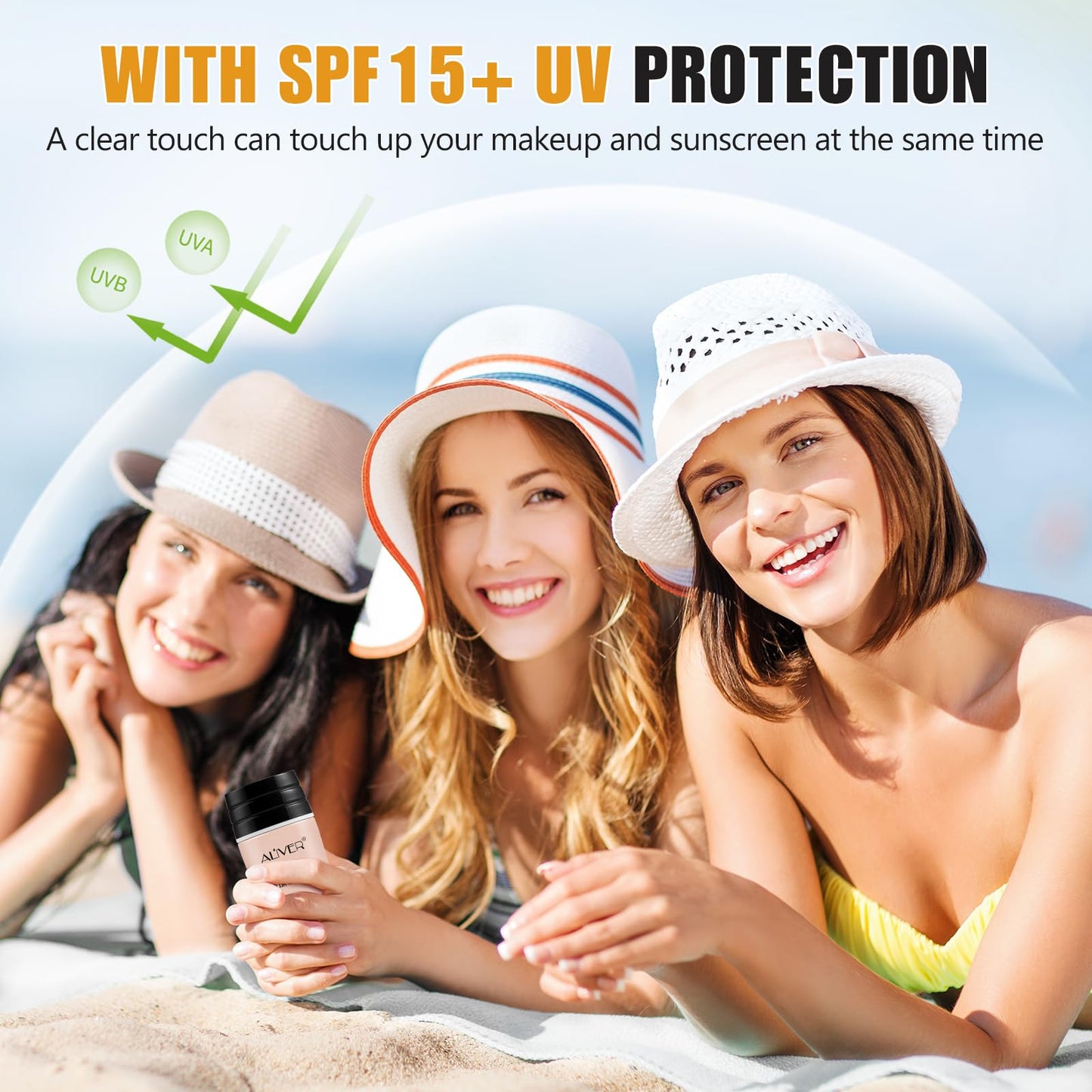 4 in 1 Foundation Liquid, Colour Changing Foundation, Great for all skin types, featuring a full-range of shades for all skin tones, SPF15, Sunscreen, Non-Greasy,Long Lasting