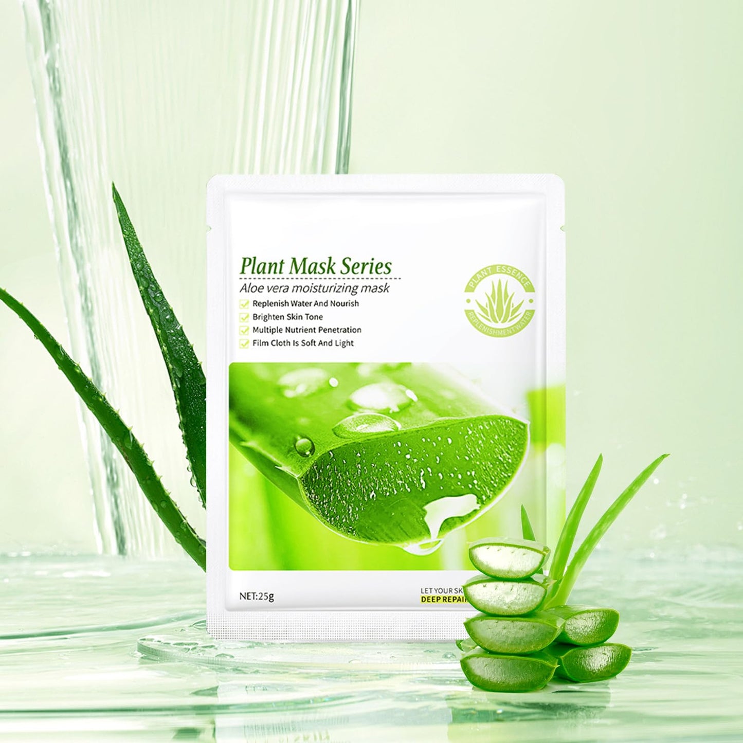 wimony 12pcs Moisturising Sheet Face Mask, Sheet Masks Multipack for Purely Natural Plant and Fruit Organic Extracts Moisturizing Repairing, Face Masks Skincare Sheet with Firming Brightening
