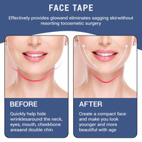 Bettinay 120 PCS Face Lift Tape Invisible, Waterproof Lifting Sticker for Hide Wrinkles Double Chin Saggy