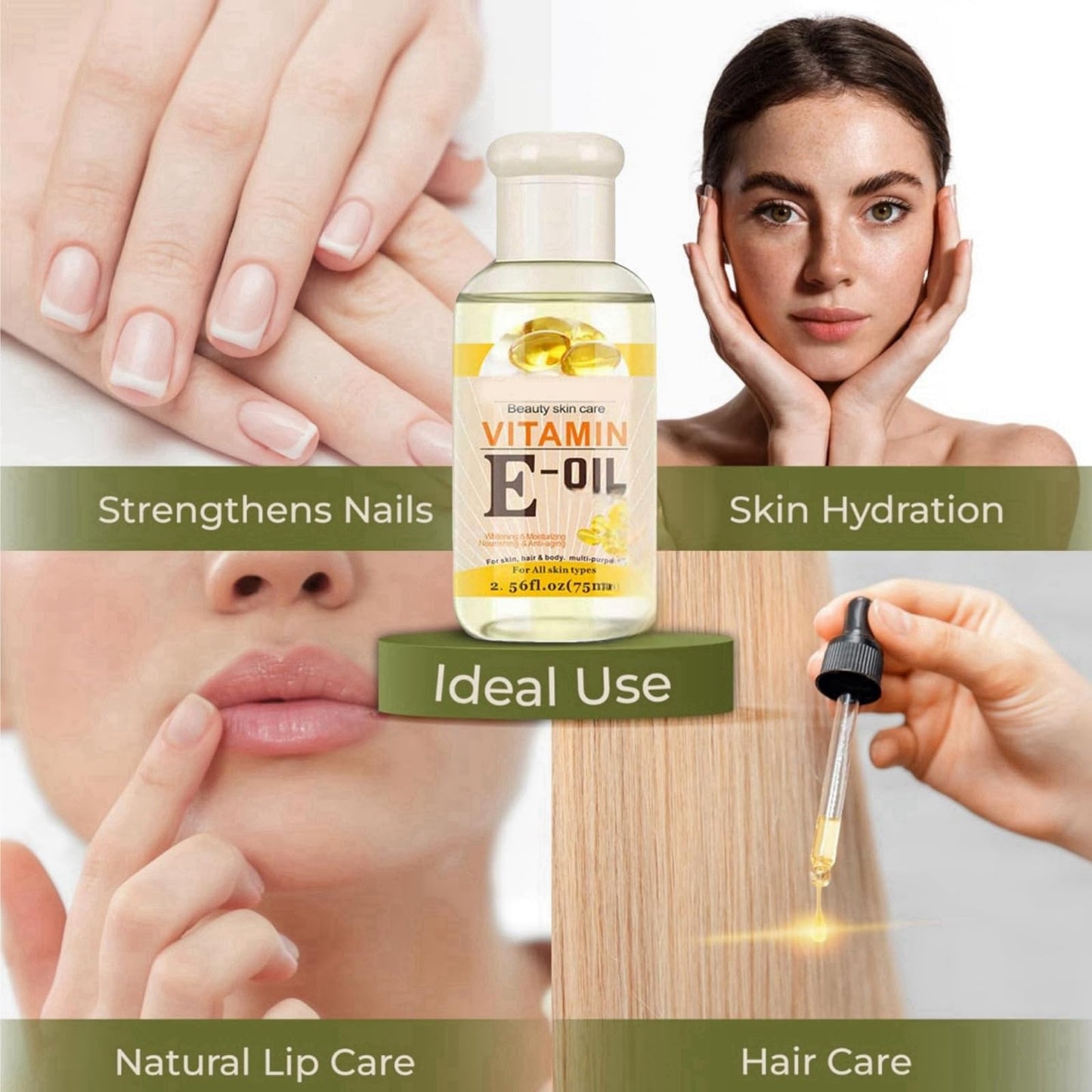 Yoowan Vitamin E Oil,Vitamin E Oil For Face,Body,Hair,Facial Moisturizing Essential Oil,Anti Aging Face Oil And Serum,Vitamin E Serum,Face Massage Oil,Face Oil For Dry Skin,Hydrating Body Oil,Vitamin Oil