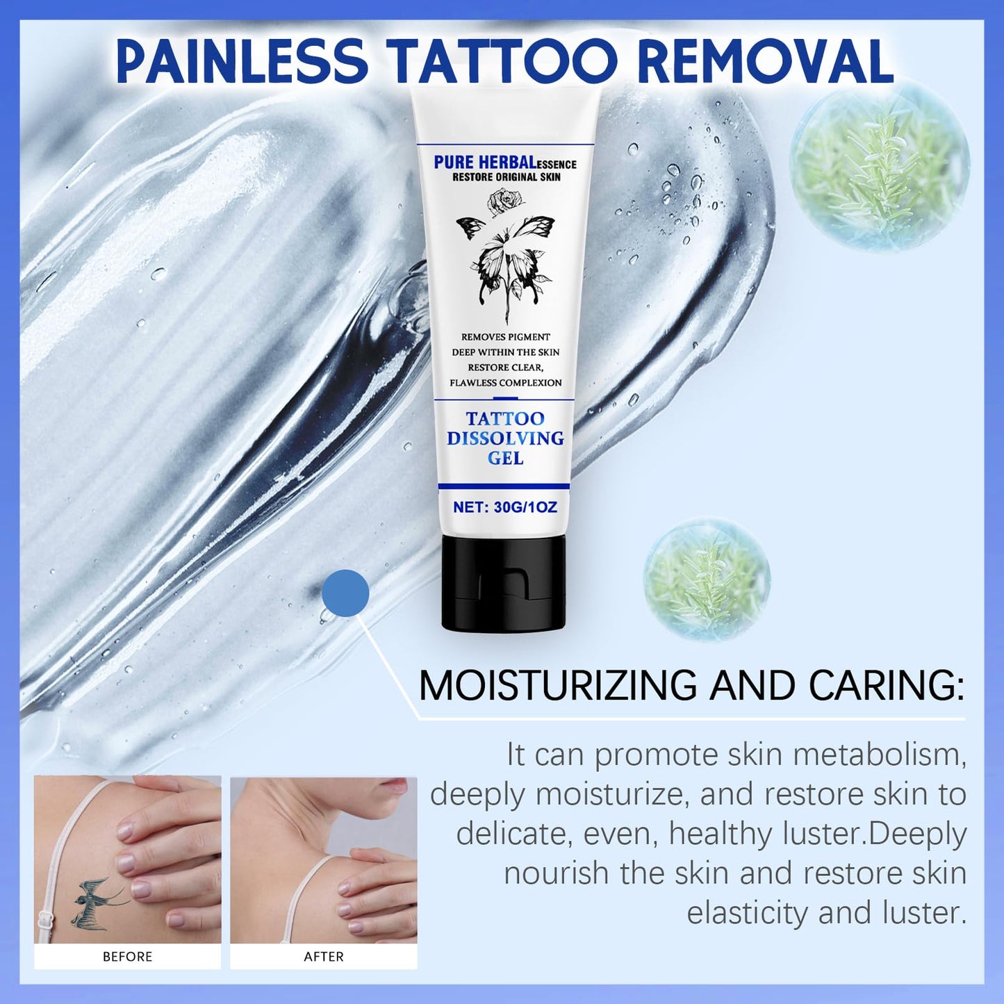 Tattoo Cleaning Cream, Fast and Effective—TATTOO Cleaning Cream, Removes Skin Pigmentation, Painless Tattoo Removal, Fast Absorption, No Scars (1PC)
