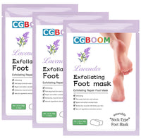 3 Pack Foot Peel Mask,Exfoliating Foot Socks Calluses Remover Dead Skin, Aloe Moisturizing Feet Peeling Mask for Dry Skin,Cracked Heels,Foot SPA Socks for Women and Men