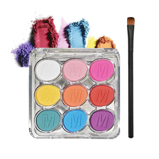 QUIWEN Highly Pigmented Eyeshadow Palette, Colorful Rainbow Matte Eye Shadow Palette, Red Blue Green Pink Purple Matte Eyeshadow Palette, Long Lasting Waterproof Bright Eye Shadow Make Up Pallet With Brush