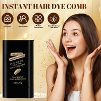 Yoowan Comb Hair Dye for Grey Hair Coverage,Ha-Ir Dye Comb,Ha-Ir Root Colour Touch Up,H-Air Colour Stick,Concealer Stick For Women,Waterproof&Sweat-Proof,Temporary Dyeing,Gentle Formula(Brown)