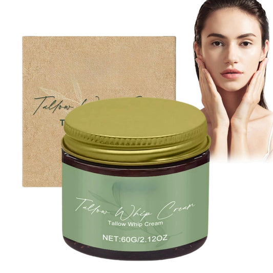 Jinjiar Beef Tallow for Skin,Grass-fed Beef Tallow with Frankincense Oil & Castor oil,Deeply Nourishing for Face & Body Tallow Cream,Beef Tallow Skin Care,Castor Oil Organic,Frankincense Oil for Skin 60g