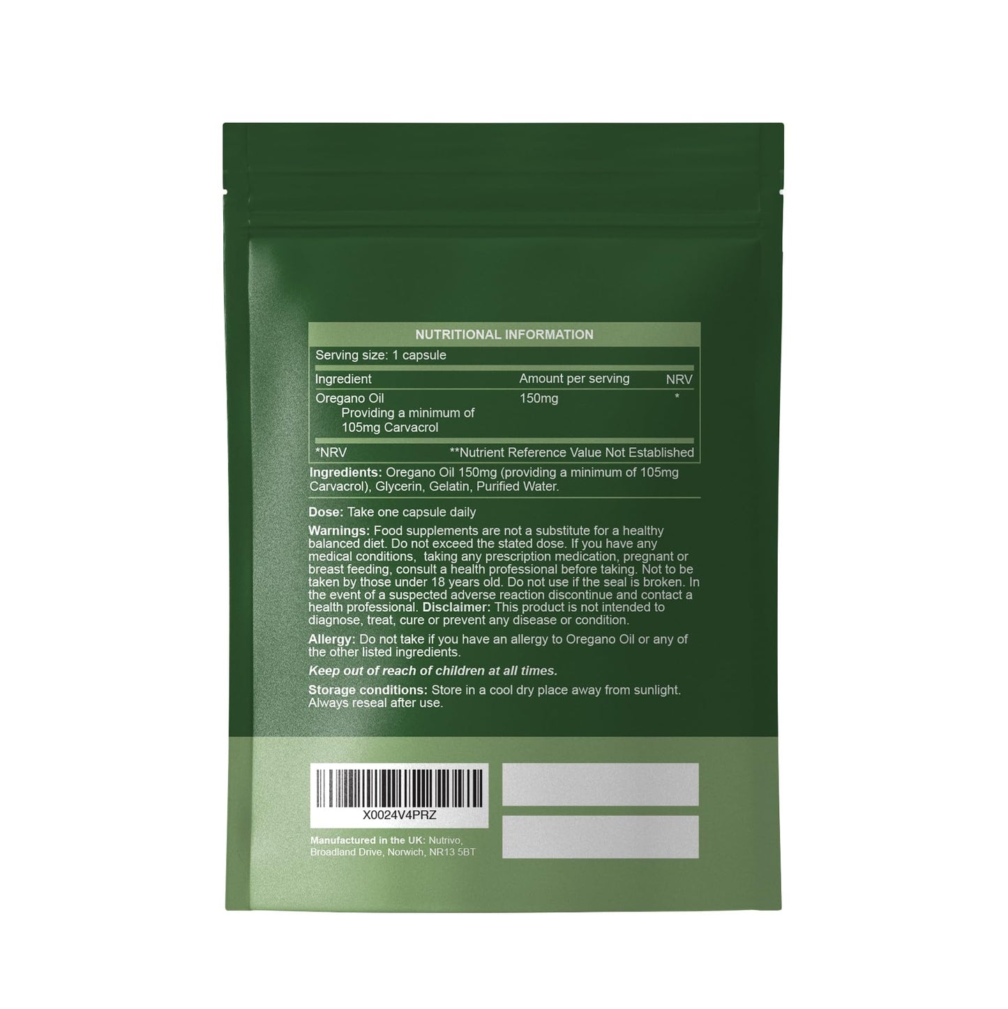 Oregano Oil Soft Gel Capsules