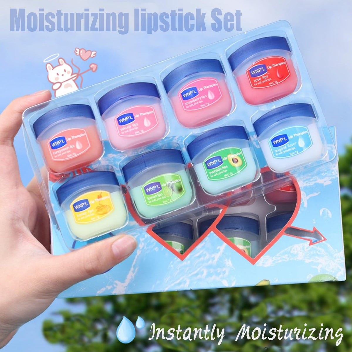 FANFALUV Lip Balm Set 16 Pack Multipack Makeup Gift Set Natural Moisturizing Cracking Lip Lipbalm Chapstick Gifts For Women Skincare Lip Care (2 Boxes)