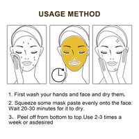 Gold Foil Peel-Off Mask, 98% Gold Peel Off Mask, Gold Facial Mask Anti-Aging, Deep Cleansing, Reduces Fine Lines& Wrinkles Great for All Skin
