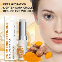 TBeautfave 2PCS Lumibalm for Under Eye Bags & Puffiness - Turmeric Retinol Eye Cream Stick - Hydrating Eye Balm Stick Reduces Fine Lines, Dark Circles, Anti-Aging Eye Brightener