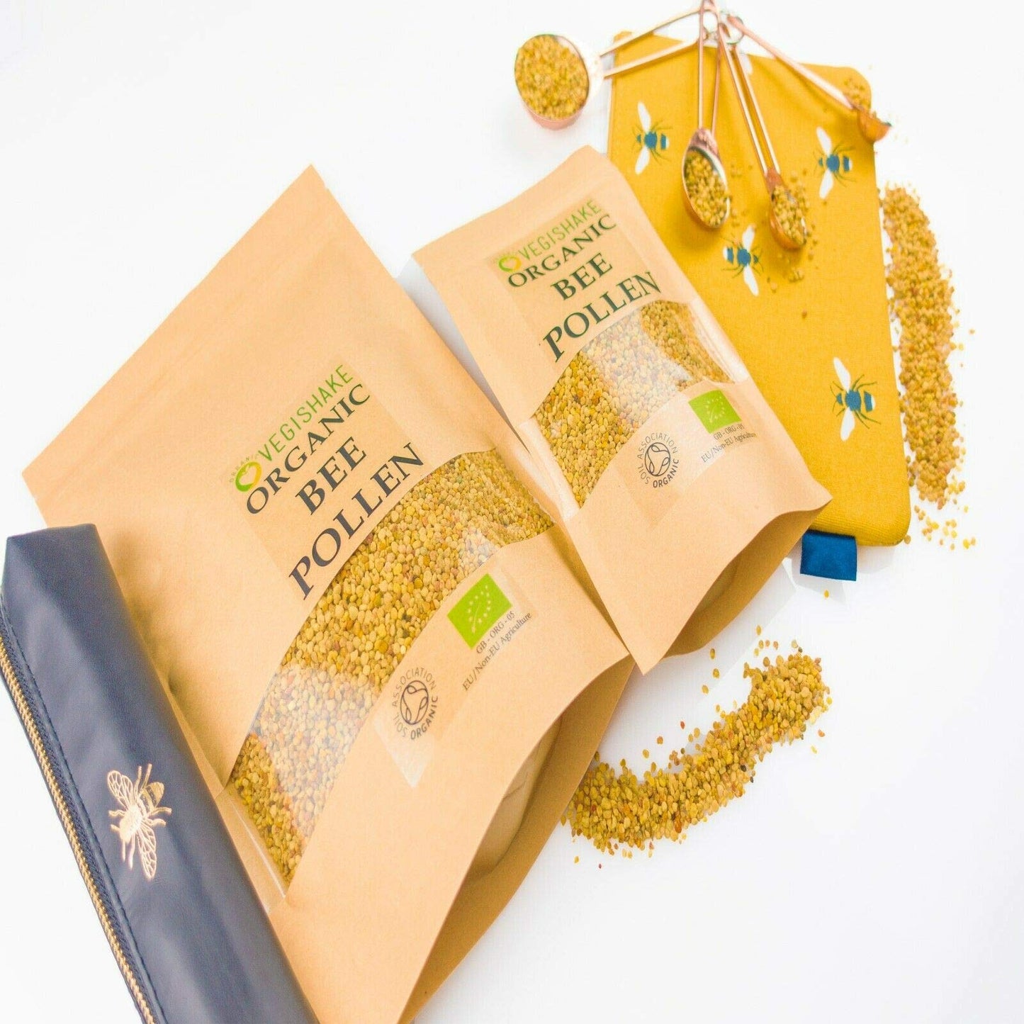 Bee Pollen B-Complex Vitamins B1 B2 B9 C E and Copper (150g)