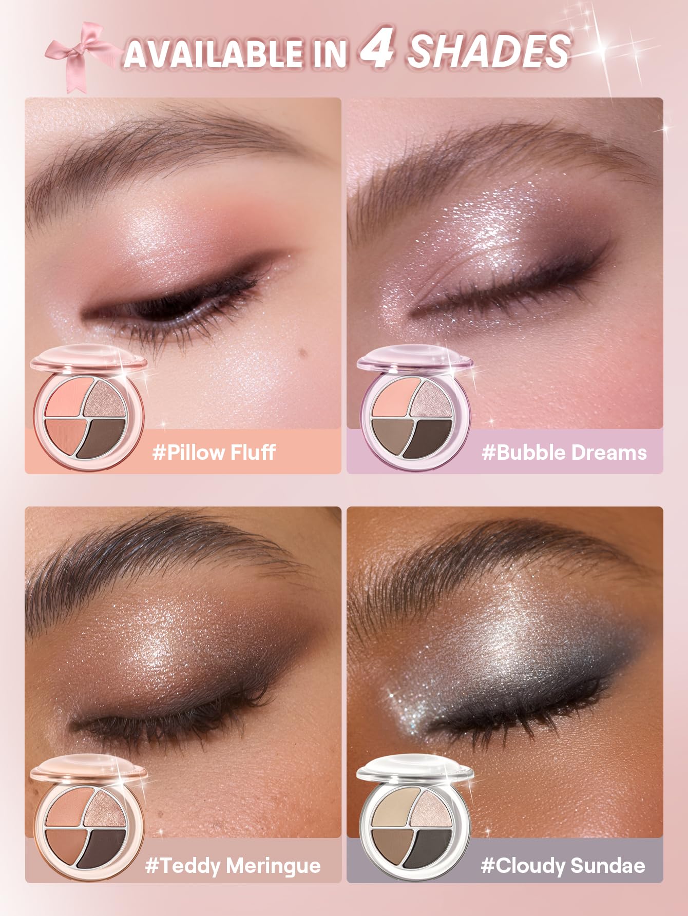 SHEGLAM Daydreamer Mini Palette 4 Colors Eyeshadow Palette - Pillow Fluff