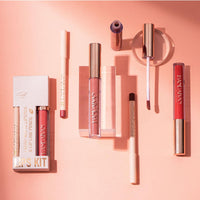 QUIWEN Lip Liner and Lipstick Set,Matte Liquid Lipgloss Highly Pigmented Waterproof Lipstick, Up to 12 Hour Wear, Non-Stick Cup Lip Gloss & Lip Line Pencil Set For Women