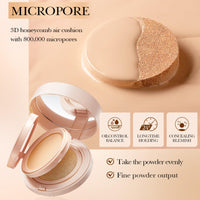 RUICHING CC Cream Cushion Foundation Tinted Moisturiser, Skin Tint Full Coverage Foundation Makeup, Lightweight Breathable Hydrating Smoothing Color Correcting Cream Face Women