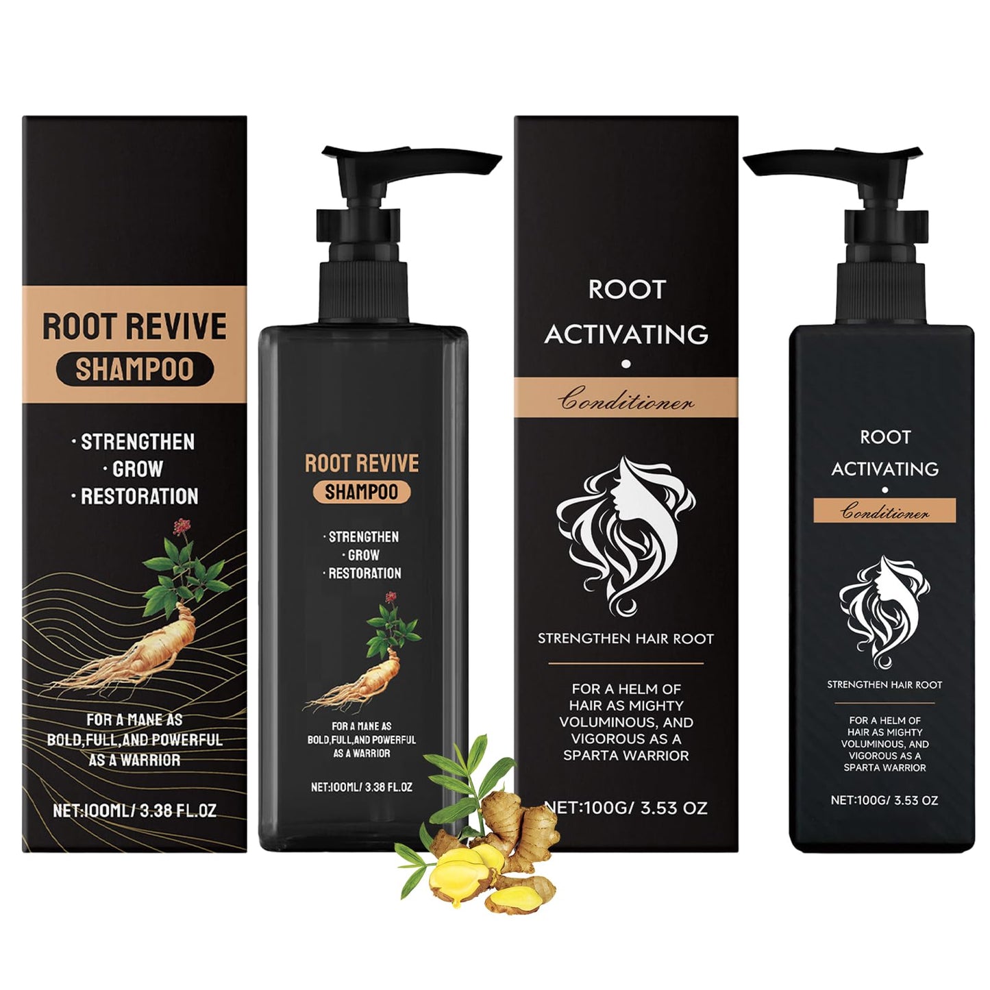 Neyeau Hair Loss Shampoo,Natural Mane Root Activator Shampoo for Men,Nourishing,Repair,Smooth and Strengthen Hair,Unisex,with 1 Nourishing Conditioner