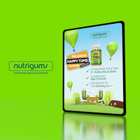 Nutrigums Happy TUMS Digestive Complex 60 Vegan Gummies. Pineapple Flavour. Gut Health with Probiotics 1.125 Billion CFU, Vitamins C, B3, B5, B6, Chamomile 1000mg and Xylitol. Two Months’ Supply by NUTRIGUMS®