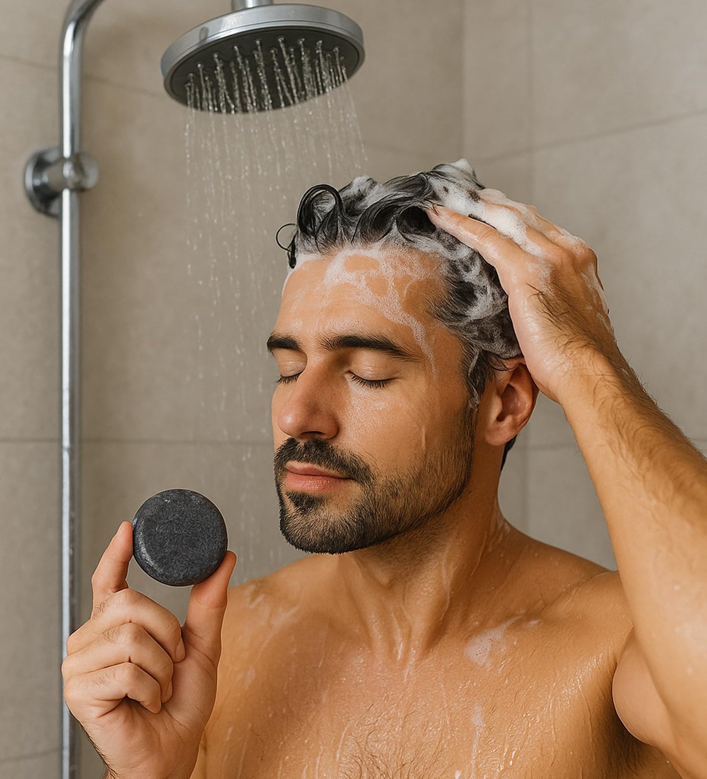 Generic Hair Shampoo For Men All Hair Types - Bamboo Charcoal Soap Deep Cleansing - Nourishing Plant Formula Strengthens Solid Shampoo Travel Friendly Plastic Free 60g (Bamboo Charcoal)