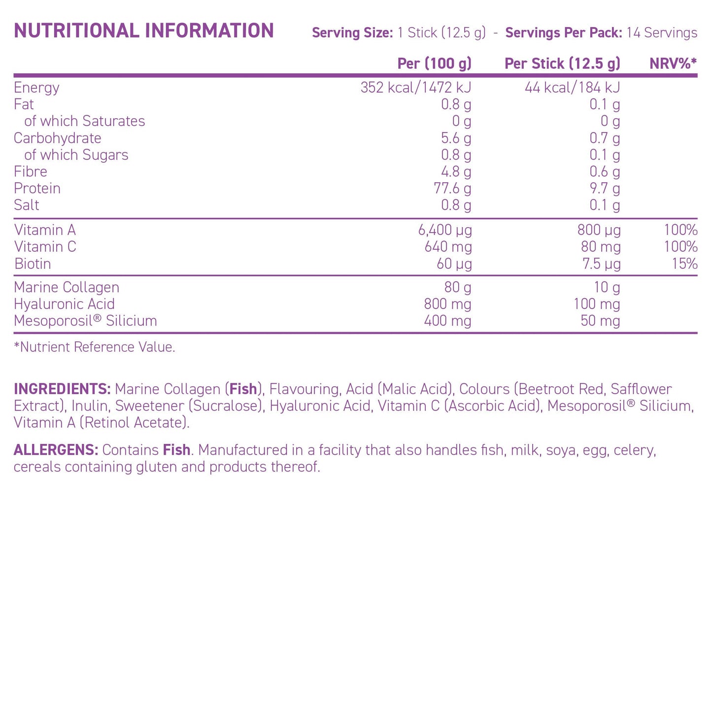 Applied Nutrition - Coleen Rooney - Marine Collagen - Anti-Aging Formula - Best Skin Rejuvenation - Best Joint Support - Radiant Complexion - (14 Sachets - 12.5g Each) (Strawberry)