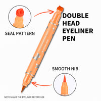 KYDA 4 Color Eyeliner Stamp Liquid Eyeliner, Waterproof & Smudge-proof Colorful Eyeliner pen,Fluorescent Rainbow Eye Liners for Women