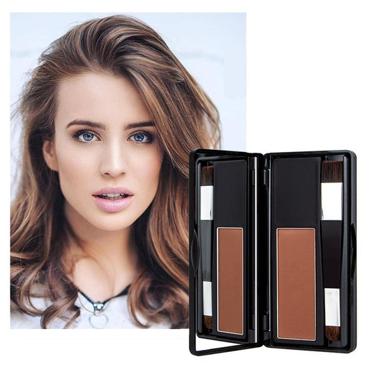 L0famy Root Cover Up Medium Brown, Root Cover Up Hairline Powder for Thin Hair, Hairline Powder, Root Touch Up Hair Powder, Water & Sweat Resistant Hair Loss Concealer Set for Thinning Hair Women (8g)