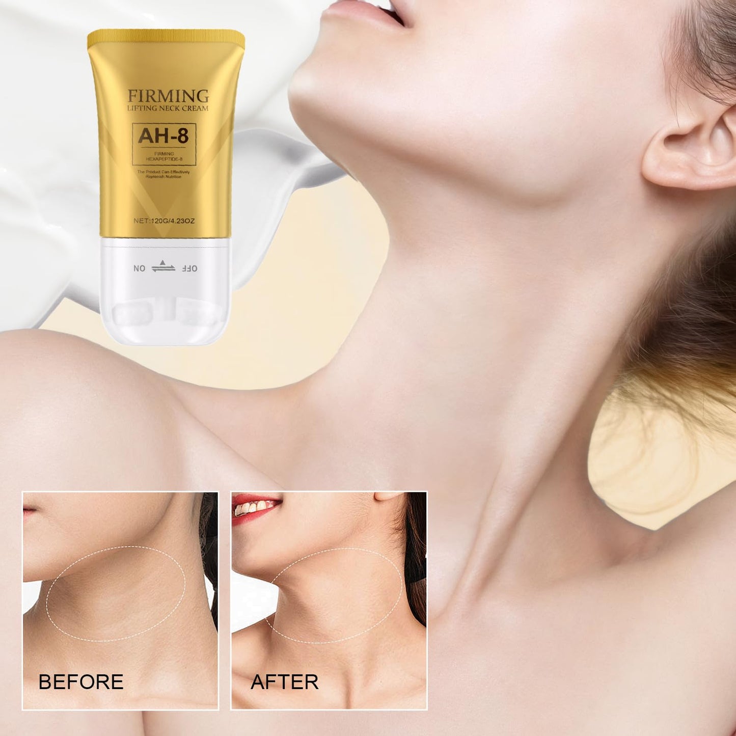 Katslyn Neck Firming Cream Tighten and Lift Neck Cream Firming Lifting Neck Cream Neck Tightening Cream Reduces Wrinkles Fine Lines and Double Chins Tightens and Lifts Sagging Skin