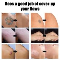 CrownLite Tattoo Cover Up, Waterproof Tattoo Cover Up Makeup with Full Coverage, Body Makeup Concealer Set for Men and Women, Spot Covering Birthmark Tattoo Concealer for Scars, Dark Spots and Vitiligo (2pcs)