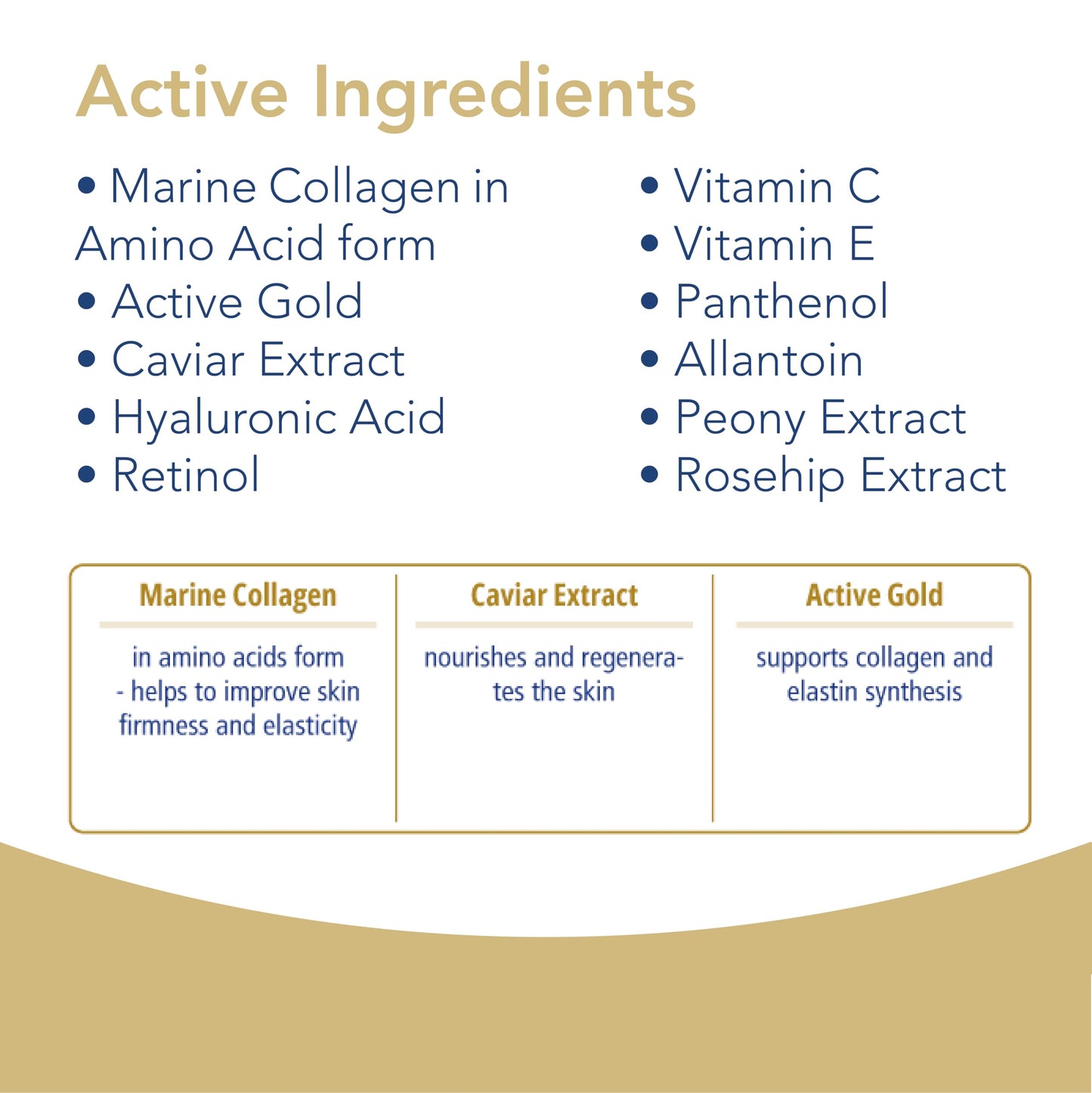 Novaclear Collagen Serum with Marine Collagen, Gold, Hyaluronic Acid, Retinol & Vitamin C – Anti-Wrinkle Face Serum – Improves Skin Firmness, Elasticity & Radiance – for All Skin Types – 30 ML