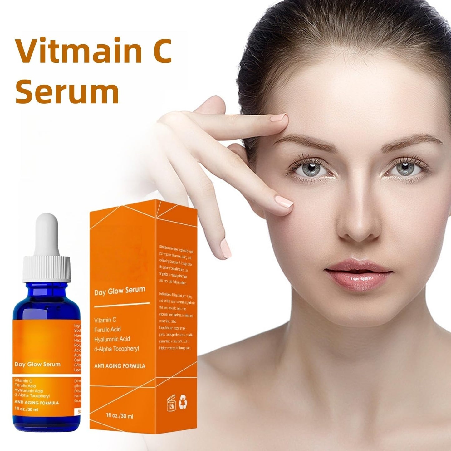 20% Vitamin C Serum Face,Anti-Aging Face Serum,Anti Wrinkle Facial S/erum,Vit C S/erum,Collagen Boosting and Skin Brightening Facial Se/rum,Brighten Hydrate F/ace Se/rum,F/ace Moisturiser,30ml