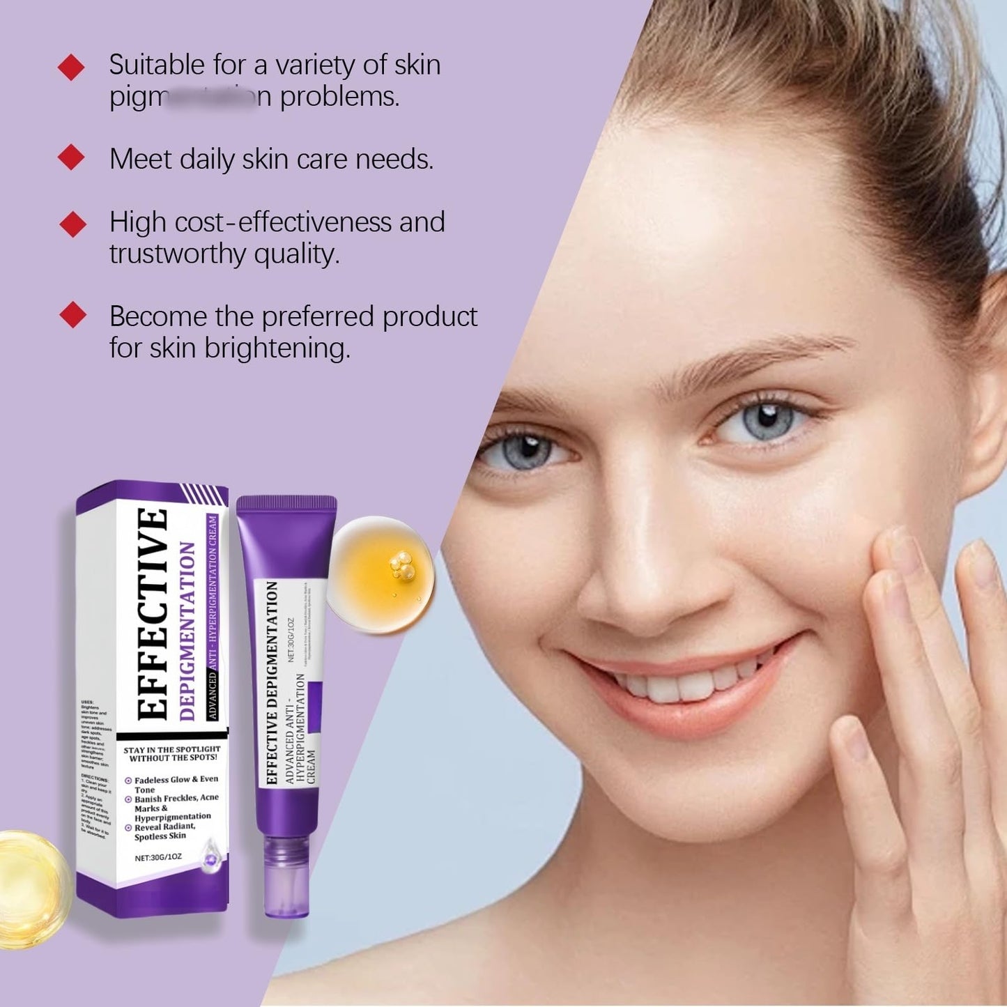 QinZiEn Anti-Hyperpigmentation Cream,Cream for Hyperpigmentation Treatment,Anti Aging Face Cre/am,Moisturiser Face Women,Dark Spot Remover,Wrinkle Filler Face Moisturiser,Intense Face Moisturiser 30g