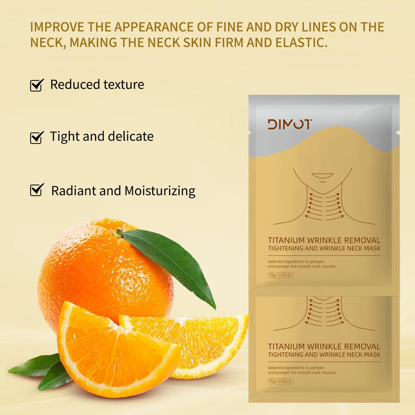 Tpyag Anti-wrinkle Neck Mask,Anti Wrinkle Patches,Neck Mask with Peptides & Hyaluronic Acid, Firming & Wrinkle-Reducing, Non-Slip Fit for Women & Men,5 Pieces