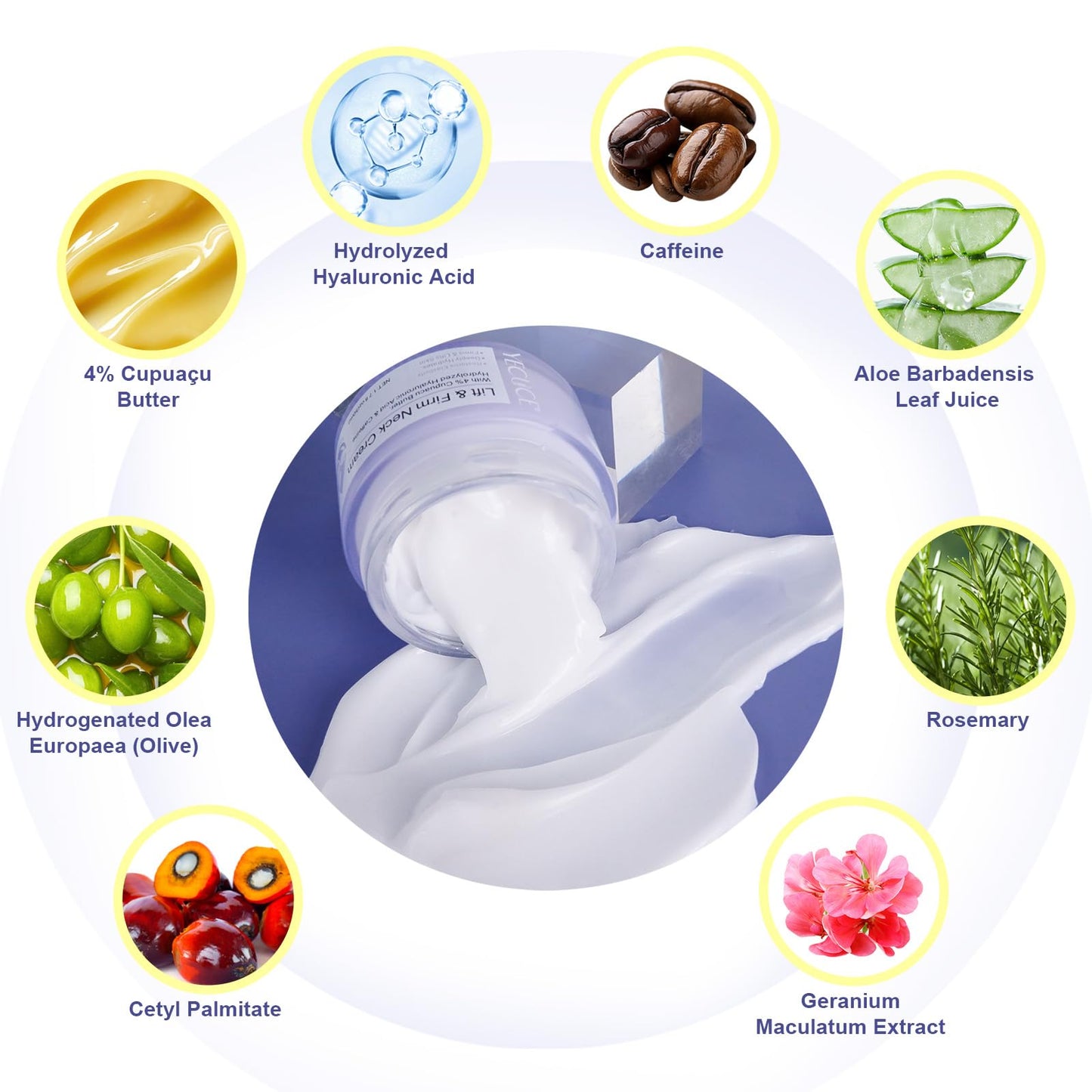 Neck Firming Cream - Anti-Aging Neck Cream for Tightening and Wrinkles for an Even Skin Tone and Neck Lift (50ml)