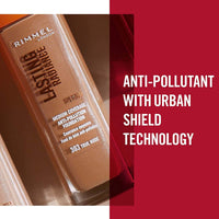 Rimmel Lasting Radiance Medium Coverage Anti Pollution Foundation, SPF 25, 502 Caramel (Rimmel Wake Me Up Foundation Upgrade)