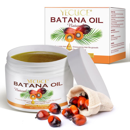 Uruses Raw Batana Oil for Hair Growth, Miracle Oil from Honduras Reduce Hair Loss and Split Ends, Repair Damaged Hair and Scalp and Enhance Hair Strength for Men & Women - 4.2 OZ