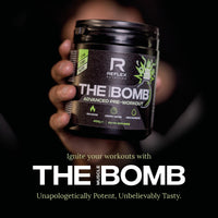 Reflex Nutrition Pre Workout The Muscle Bomb 350mg Caffeine 9g Citrulline Malate 2.5g Beta Alanine Added Hydration Electrolytes (Sour Apple, 400g)