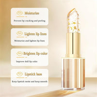 Fankayi Transfer-Proof Color Changing Lipstick with Gold Foil,Transparente Transferproof Gold Crystal Color Changing Lip Stick,24h Long-Lasting Hydration & Glossy Shine Lip Gloss,Colour Changing Lipstick