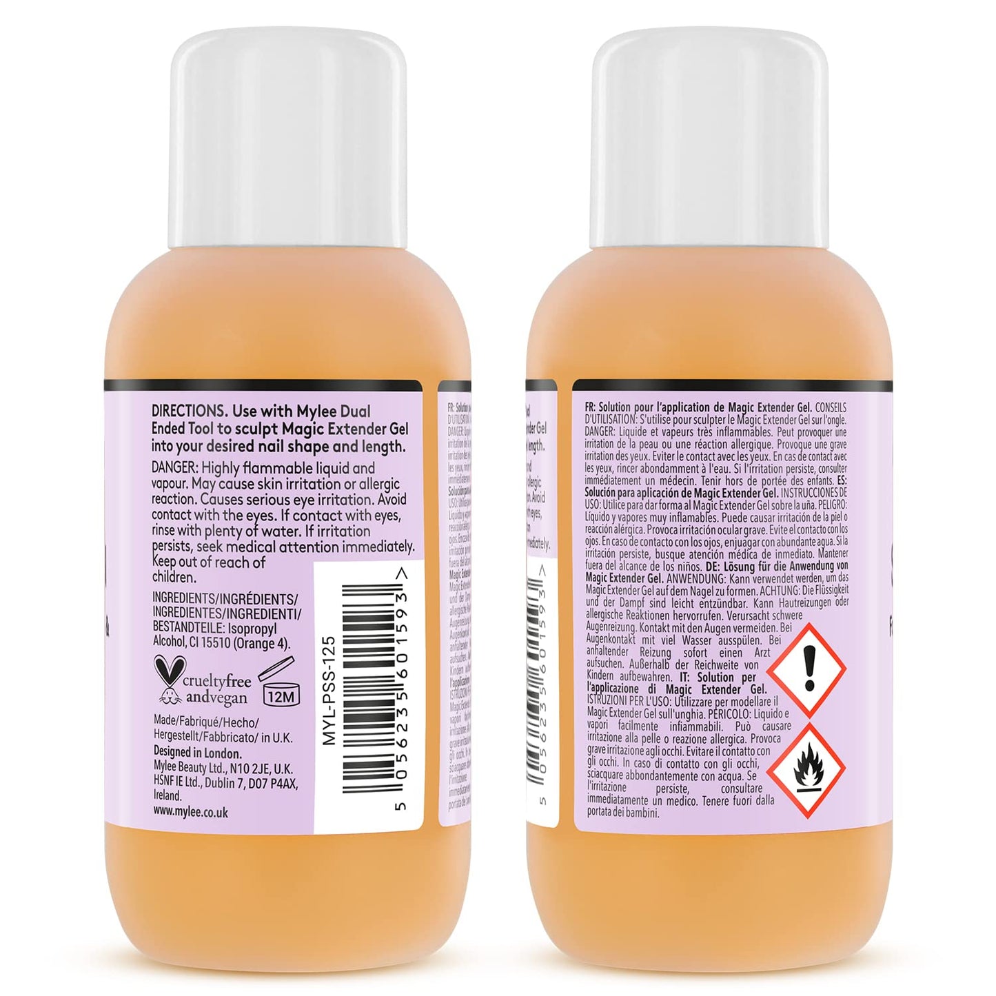 MYLEE Mylee Slip Solution 125ml – For Magic Extender Gel, Builder Gel, UV/LED Nail Tips & Extensions, Liquid Solution