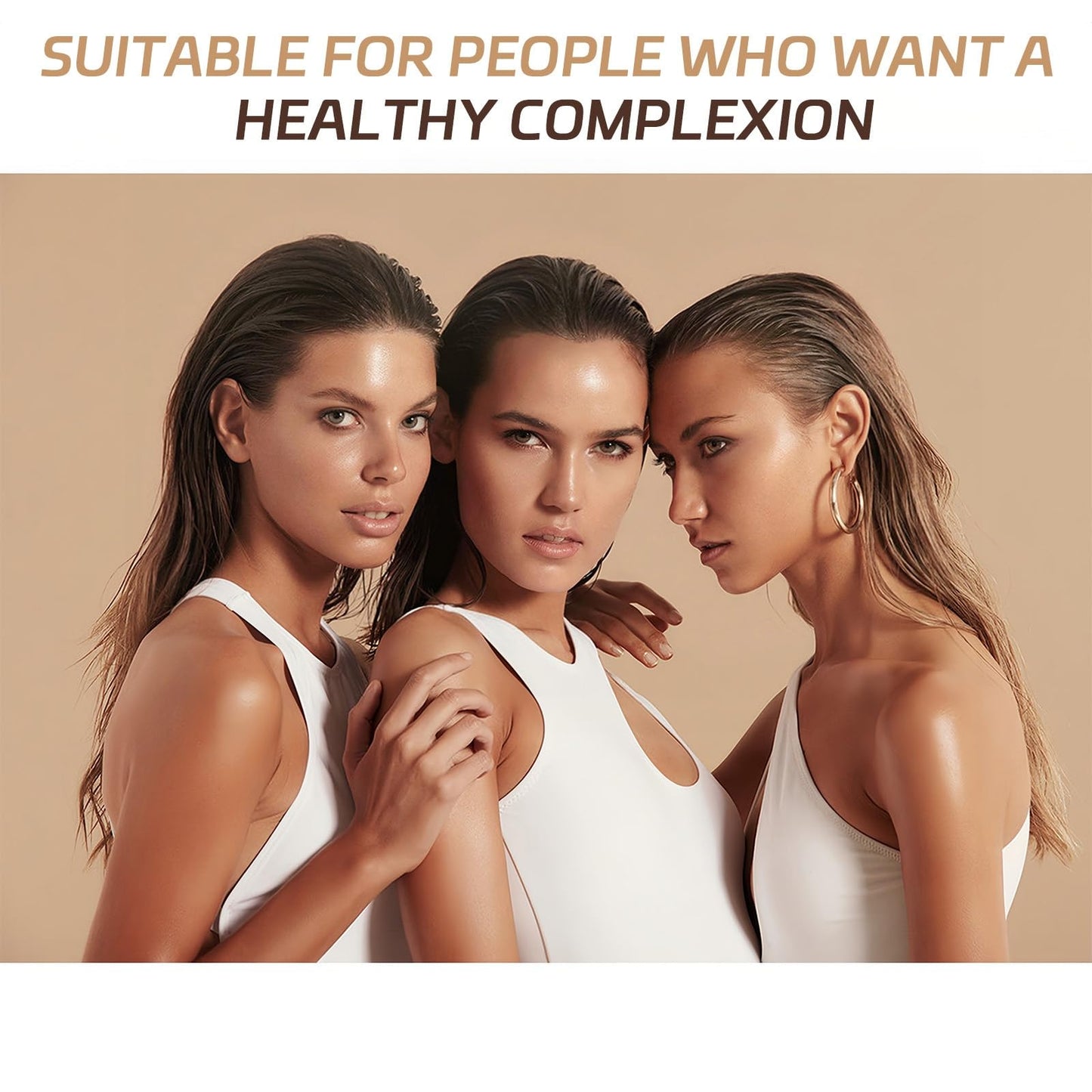 Fankayi Sunless Tanning Pi/Lls,Safe & Long-Lasting Enhances Natural Tan,Promotes Natural Skin Tone,Nourishing and Moisturizing,Tans Without Sun for a Na/tural Glow,for Face & Body,Gradual Tan Moisturiser