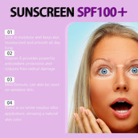 Spf 100 Sunscreen - Sun Cream Spf 100 - Uvb/Uva High Protection SPF 100+ Face Moisturiser - Factor 100+ Sun Screen Prevent Sunburn -Waterproof Moisturiser Soothing Skin 80g