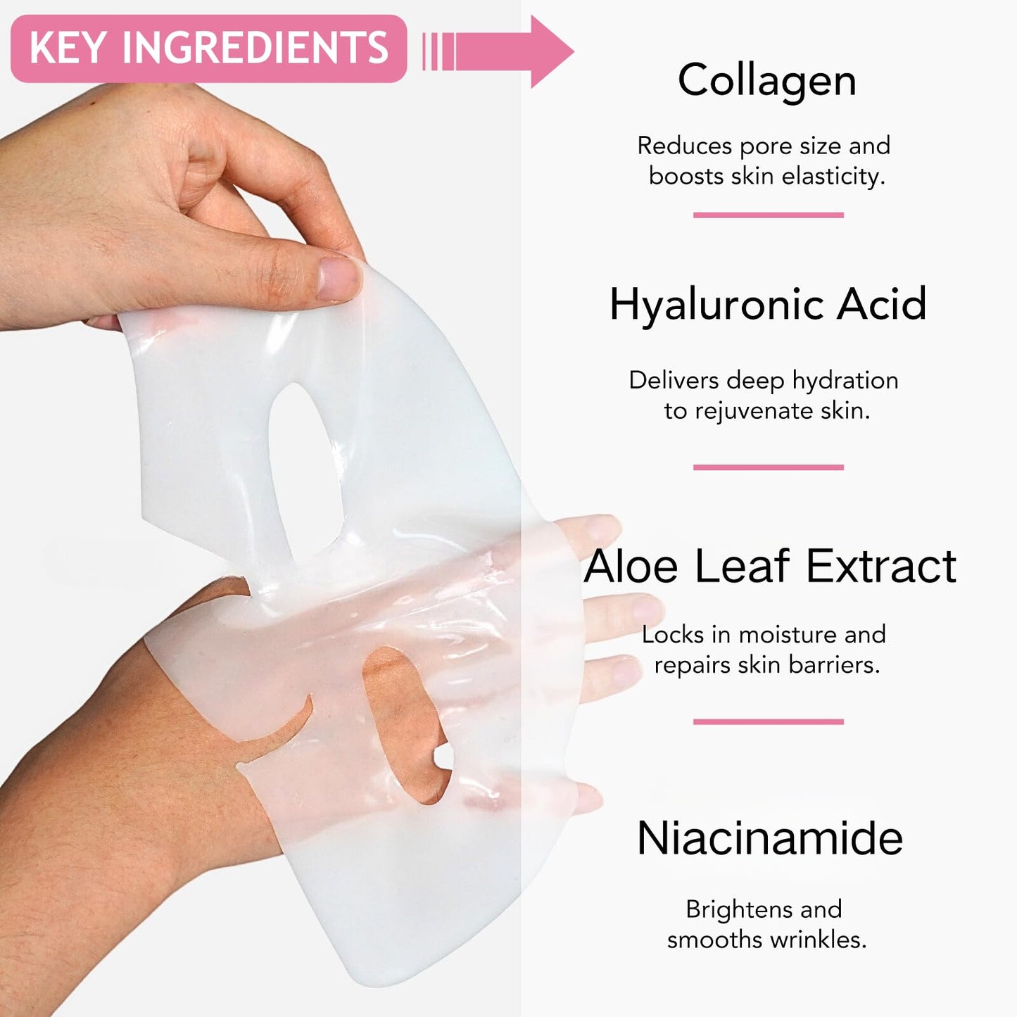 8pcs Glass Skin Mask, Anti Wrinkle Deep Collagen Mask, Skincare, Mothers Day Gifts Idea for mom, Korean Glass Skin Face Mask, Hydrating For Facial Care, Elasticity Improvement, Anti Aging