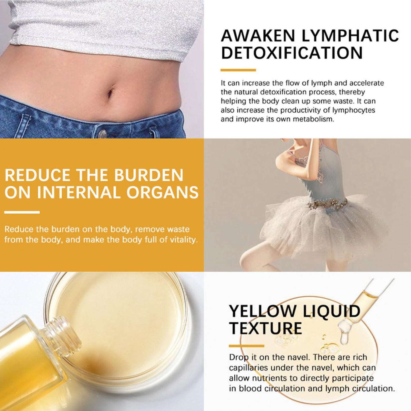Trendyfave 3PCS Bee Venom Essence Oil Drops - Natural Belly Button & Body Oil for Lymphatic Drainage, Relaxation, Detox Formula, Skin Care, Digestive Support - Fast-Absorbing Pure Oil for Holistic Wellness
