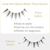 10 Pair Natural Lashes Little Devil Soft Eyelashes Strip Lashes Handmade False Eyelashes Natural Look Transparent Clear Band Small Eye Lashes by EMEDA (Little Devil)
