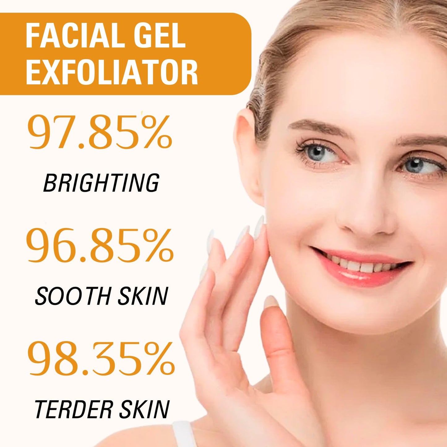 Trendyfave Orange Face Exfoliator, Vitamin C Face Scrub, Mild Exfoliating Face Wash, Orange Exfoliating Gel For Brightening Skin, Exfoliating Scrub Remove Dead Skin For Smooth & Radiant - Face & Body &Knee