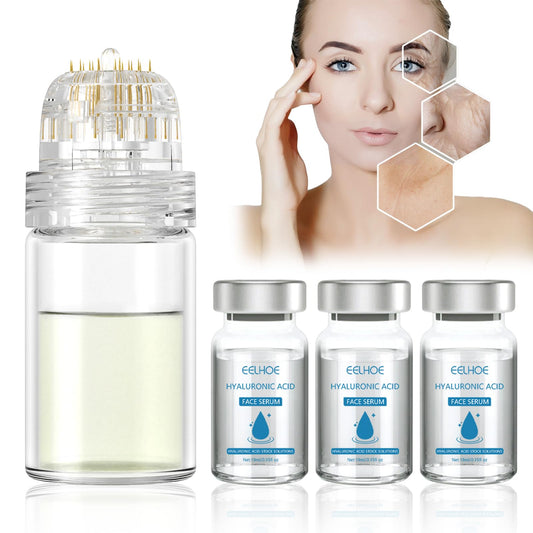 MADGININE 3 PCS Gla-Mory Micro Infusion System for Lips,Micro Infusion Facial System,Gla-Mory Micro-Infusion Facial System,Repair Skin,Deep Nourishment,Suitable for All Skin Types (Serum with Roller)