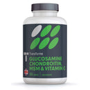 Glucosamine Chondroitin MSM Vitamin C Tablets, High Strength Complex, 365 Tablets Up to 1 Year Supply, Easy to Swallow, Gluten Free, by Transforme