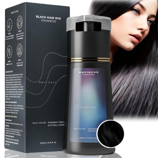 Polar Hair Dye Shampoo,Hair Care Instant Dye Shampoo,Black Shampoo for Grey Hair,Hair Color for Women,3 in 1 Instant Hair Dye Shampoo,Anti Grey Shampoo,Hair Colour Shampoo,Temporary Hair Dye(Black)